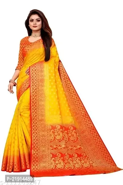 Stylish Art Silk Saree with Blouse piece For Women