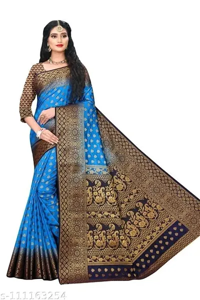 Alluring Art Silk Saree with Blouse piece 