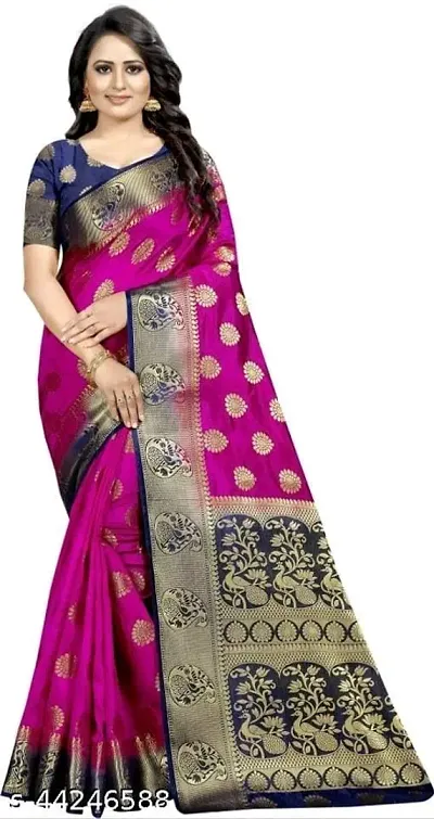 Stylish Art Silk Saree with Blouse piece For Women