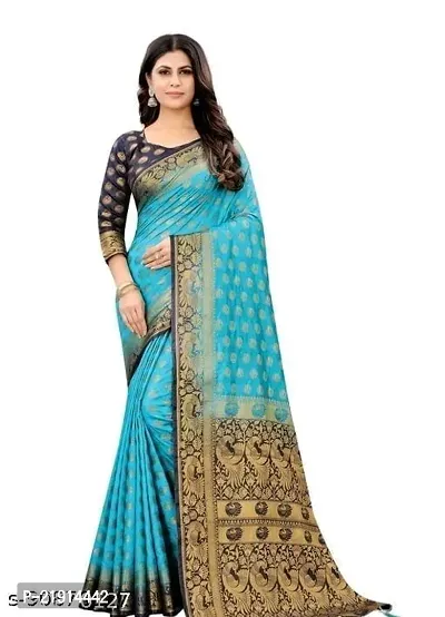 Stylish Art Silk Saree with Blouse piece For Women