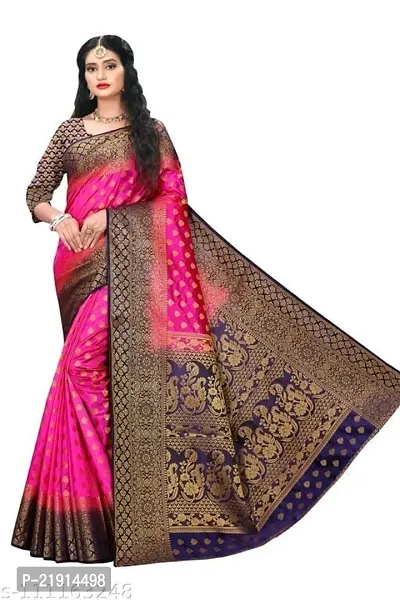 Stylish Art Silk Saree with Blouse piece For Women