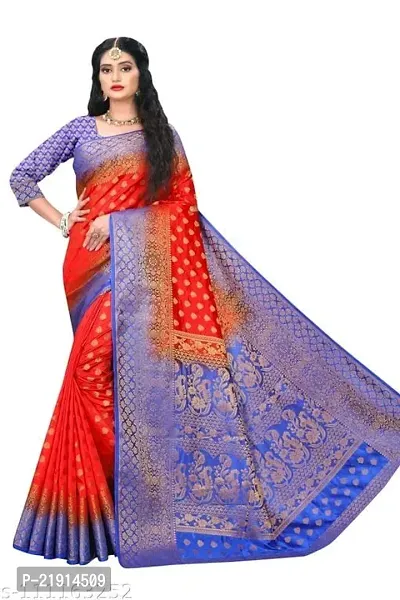 Stylish Art Silk Saree with Blouse piece For Women-thumb0