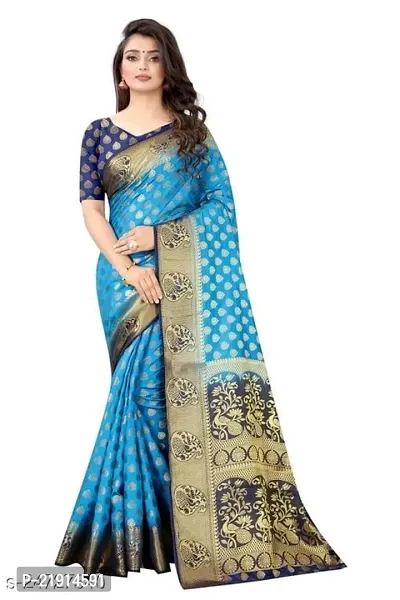 Stylish Art Silk Saree with Blouse piece For Women