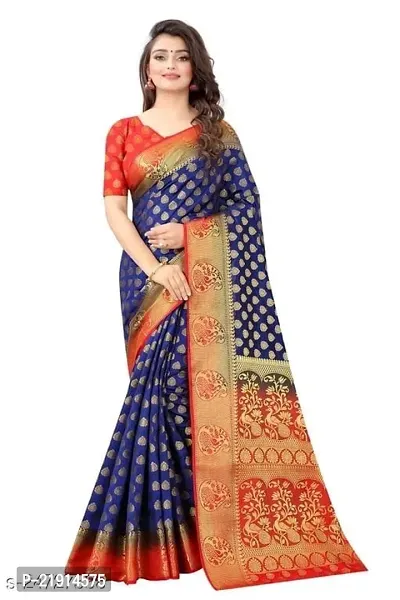 Stylish Art Silk Saree with Blouse piece For Women