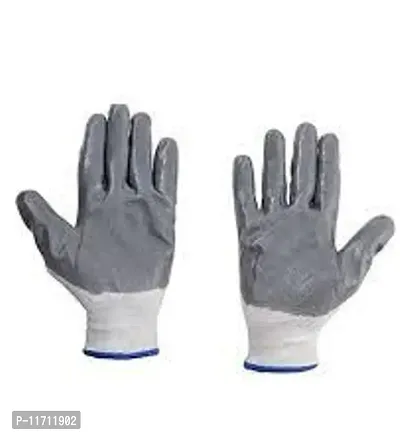 Essential Nylon Grey Cleaning Gloves For Daily Uses Pair Of 1-thumb0