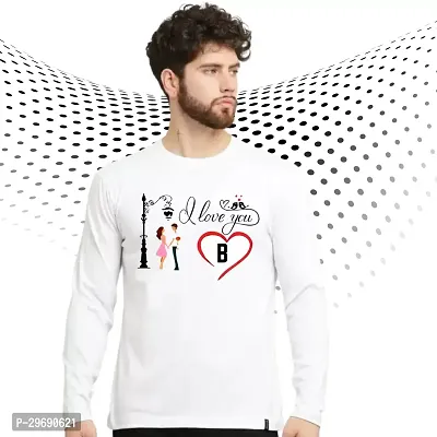 Trendy White Polyester Printed Round Neck Full Sleeves Tees for Men-thumb0