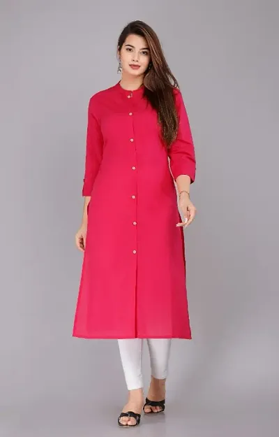 Stylish Fancy Pure Solid Kurti For Women Pack Of 1