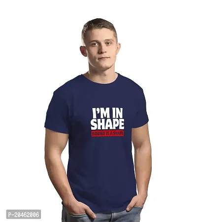 Hinglish Men's I'm in Shape T-Shirt (Navy Blue, X-Large)-thumb0