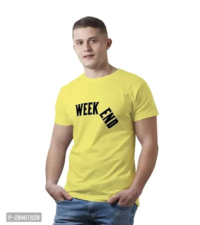 Hinglish Men's Week End T-Shirt (Yellow, XX-Large)-thumb2