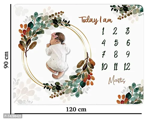 Toys for Baby Monthly Milestone Blanket | 1 to 12 Months | Best for Newborn Boy  Girl, multicolor, Cotton, skin friendly-thumb3