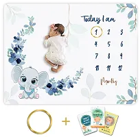 Toys for Baby Monthly Milestone Blanket | 1 to 12 Months | Best for Newborn Boy  Girl, multicolor, Cotton, skin friendly-thumb4