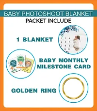 Toys for Baby Monthly Milestone Blanket | 1 to 12 Months | Best for Newborn Boy  Girl, multicolor, Cotton, skin friendly-thumb1