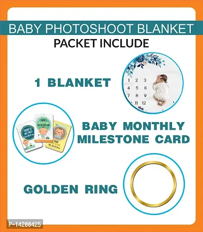 Toys for Baby Monthly Milestone Blanket | 1 to 12 Months | Best for Newborn Boy  Girl, multicolor, Cotton, skin friendly-thumb2