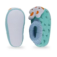 Bunny Applique Booties For Infants - Blue-thumb3