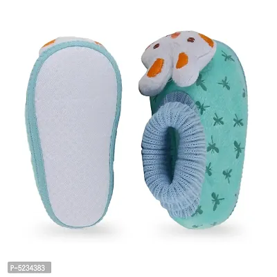 Bunny Applique Booties For Infants - Blue-thumb4