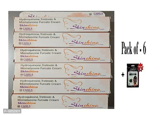 CADILA SHINE  CREAM PACK OF 6 EACH OF 15 Gm + FREE CHARCOL PEEL MASK