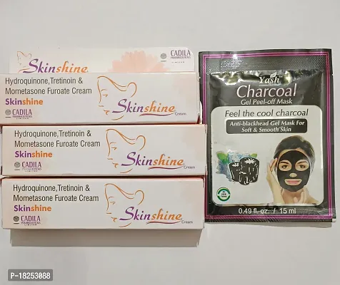 CADILA Skin Shine Cream ( Pack Of 3 ) With Free Charcol Peel Mask-thumb0