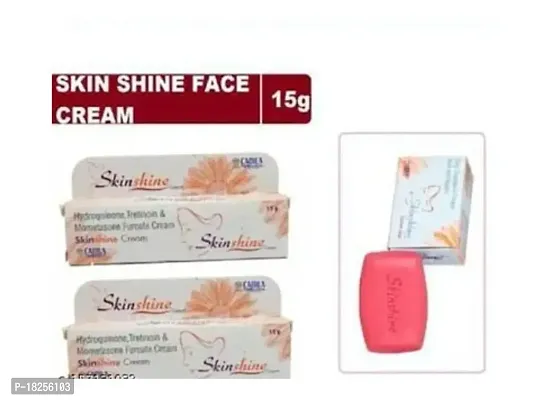 SKINESHINE Face Cream 2 ( Each of 15 gm ) + Soap 75 Gm