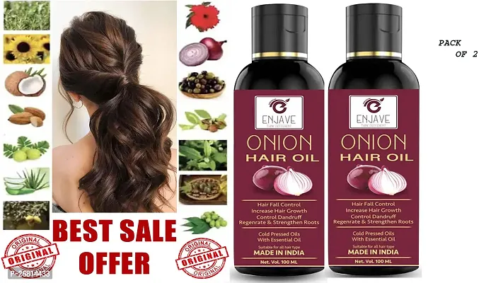 HERBAL ENJAVE ONION OIL ( PACK OF 2 ) 200 ML-thumb0