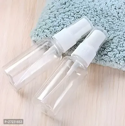 Transparent Empty Refillable Reusable Fine Mist Spray Bottle with Dust Cap 100 ml Spray Bottle  (Pack of 3, Clear, Plastic)-thumb5