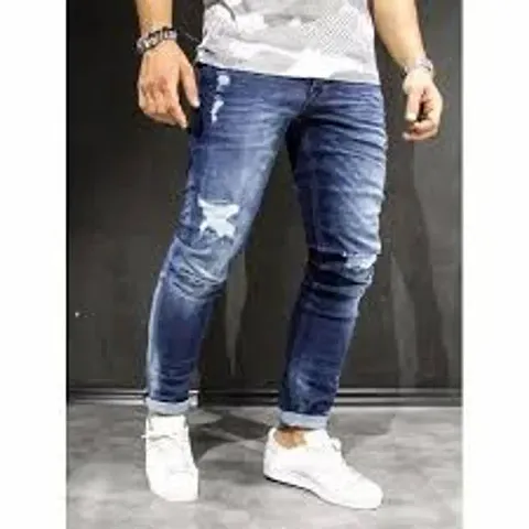 Elegant Distress Denim Jeans For Men