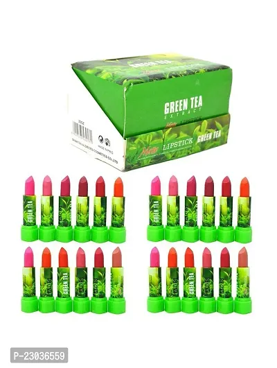 Lipstick Set Of 24 Green Tea Extract Multicolor With Moisturizing Effect.nbsp;nbsp;(Multicolor, 1.5 Ml)