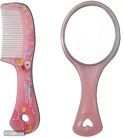 Hair Comb With Mirror Set For Girls/Women For Travel 25 Grams