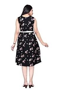 HIALTO Women's Mini Fit And Flare Dress (SHREE KRISHNA CREATION_BLACK_S)-thumb2