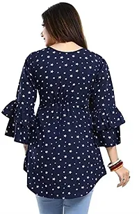 Topten Flower Combo Tunic Top White Star Blue  Small-thumb2