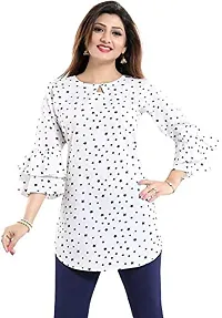 Topten Flower Combo Tunic Top White Star Blue  Small-thumb4