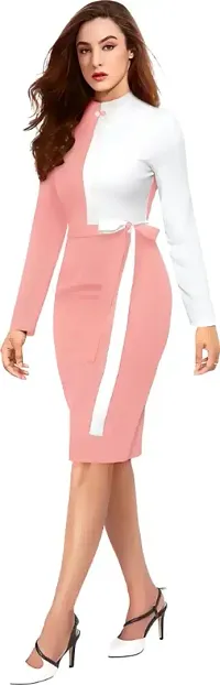 Elegant Pink Lycra Bodycon Dresses For Women-thumb4