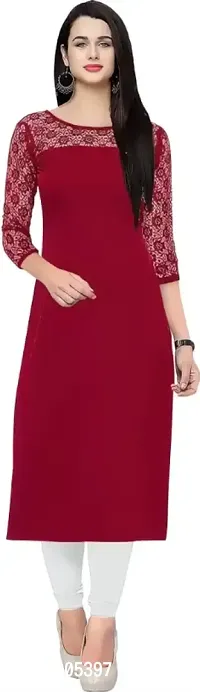 Classic Crepe Solid Kurtis For Women