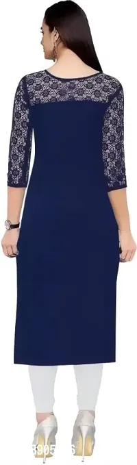 Classic Crepe Solid Kurti For Women-thumb2