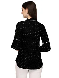 Classic Crepe Polka Dotted Tops for Womens-thumb3
