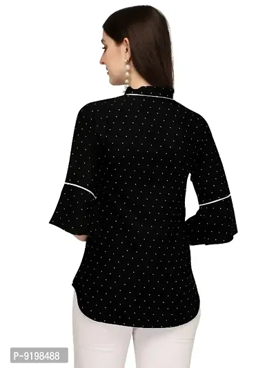 Classic Crepe Polka Dotted Tops for Womens-thumb4