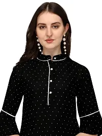 Classic Crepe Polka Dotted Tops for Womens-thumb2