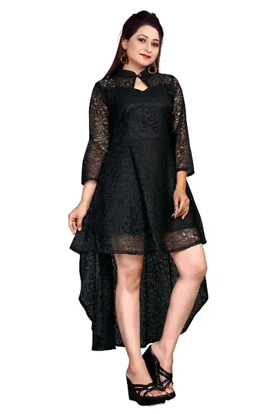 Solid Net Dresses For Women