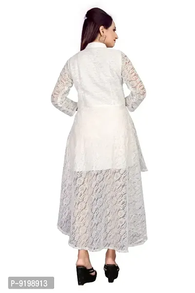 Women Coding Net Up And Down White Dress-thumb2
