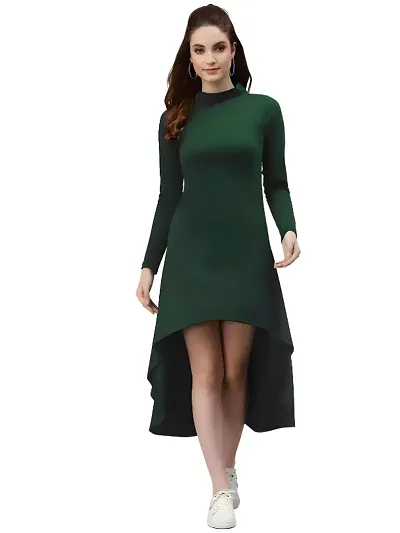 ZELZIS Women Trendy High Low Bodycon Dress