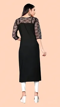 Stylish Black Net Kurtas For Women-thumb1