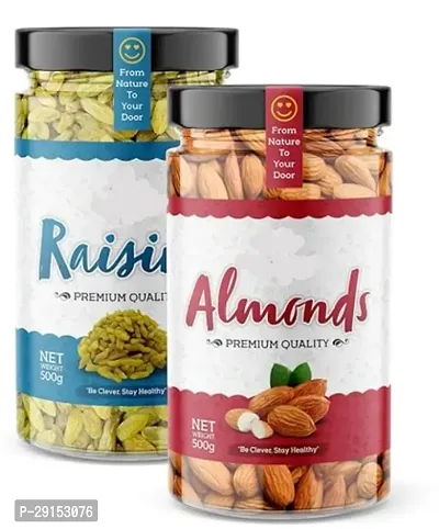 Natural Almond And Raisins 1000gm Pack Of 2