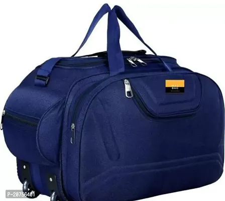 Elegant Blue Nylon Solid Duffle Bags