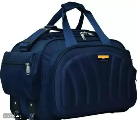 Elegant Blue Nylon Solid Duffle Bags