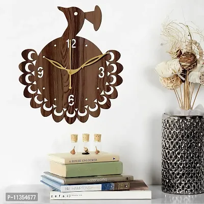 Freny Exim 10"" Inch Wooden Wall Clock (Wenge, Small Size, 25cm x 25cm)-048-thumb2