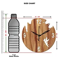 FRAVY 10 Inch MDF Wood Wall Clock for Home and Office (25Cm x 25Cm, Small Size, 008-Beige)-thumb4