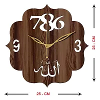 FRAVY 10 Inch MDF Wood Wall Clock for Home and Office (25Cm x 25Cm, Small Size, 042-Wenge)-thumb4