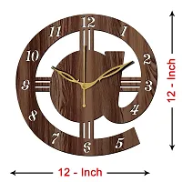 Freny Exim 12"" Inch Wooden MDF English Numeral Round Wall Clock Without Glass (Brown, 30cm x 30cm) - 13-thumb3