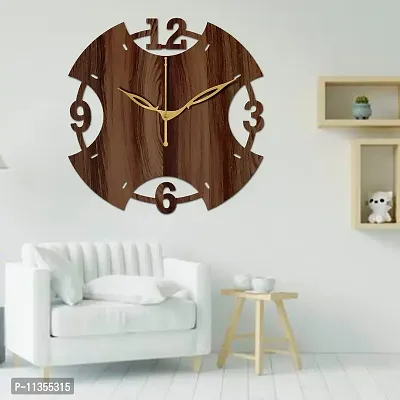 Freny Exim 10"" Inch Wooden Wall Clock (Wenge, Small Size, 25cm x 25cm)-003-thumb2