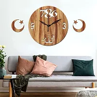 Freny Exim 10"" Inch Wooden Wall Clock (Beige, Small Size, 25cm x 25cm)-044-thumb1