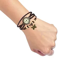 FRAVY Brown Vintage Look Analoug Wrist Watch for Womens Girls- GF085-thumb3